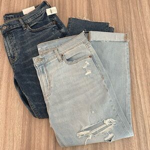 Old Navy Women's Jeans - Dark Blue and Light Blue